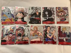 2023 ONE PIECE PREMIUM COLLECTION 25TH ED. COMPLETE SET OF 10 CARDS w/ Luffy - Image 1