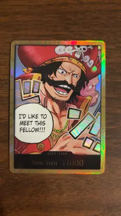 DON!! Card (Gol.D.Roger) (Gold) DON!! Carrying On His Will One Piece Foil NM - Image 1