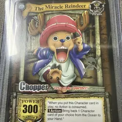 2005 One Piece CCG Chopper The Miracle Reindeer Promo Card PR015 SILVER SKULL - Image 2
