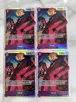 One Piece TCG Cards - (Playset) | 4x OP09-065 | Sanji | SR | English - Image 1