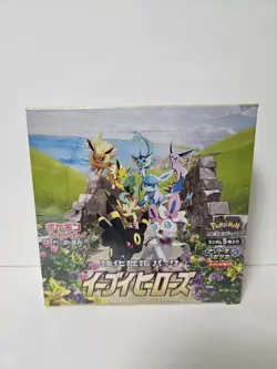 2021 Pokemon Japanese Sword & Shield Eevee Heroes Factory Sealed Booster Box S6a - Image 1