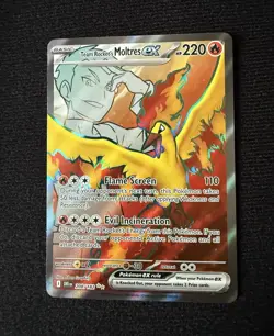 Pokemon TCG Team Rocket's Moltres ex 208/182 Destined Rivals Ultra Rare Holo - Image 1