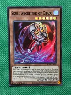 YuGiOh! - Skull Archfiend Of Chaos CORI-EN002 Super Rare 1st Edition Near Mint - Image 1
