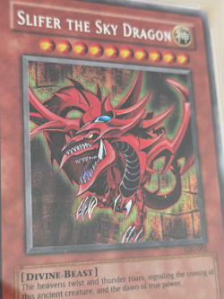 2003 YUGIOH GBI-001 SLIFER THE SKY DRAGON SECRET RARE PROMO PSA 9 MINT SRC SILVE - Image 3