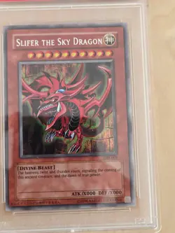 2003 YUGIOH GBI-001 SLIFER THE SKY DRAGON SECRET RARE PROMO PSA 9 MINT SRC SILVE - Image 4