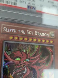 2003 YUGIOH GBI-001 SLIFER THE SKY DRAGON SECRET RARE PROMO PSA 9 MINT SRC SILVE - Image 5