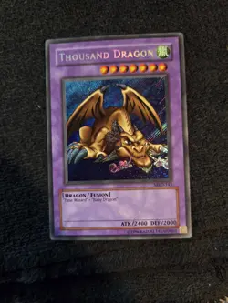 Yugioh - Thousand Dragon MRD-143 Secret Rare MP Unlimited Edition Original Print - Image 1