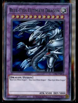 YuGiOh! Blue Eyes Ultimate Dragon 1st Edit. LDS2 EN018 Ultra Rare Blue Nm. Holo - Image 1
