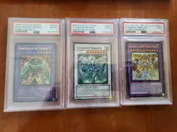 Lot Of 3 Yu-Gi-Oh PSA Graded Cards Vintage Holo Stardust Elemental Hero Balter - Image 1