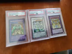Lot Of 3 Yu-Gi-Oh PSA Graded Cards Vintage Holo Stardust Elemental Hero Balter - Image 2