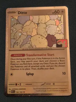 Pokemon TCG - Ditto 132/185 Holo Play Stamped Prize Pack Series 6 151 - Image 1