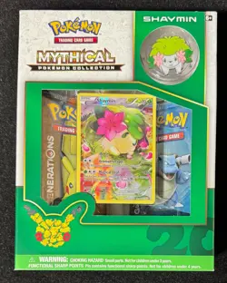 POKEMON 2016, 20th Anniversary Mythical Pin BOX SHAYMIN SEALED GENERATIONS Packs - Image 1