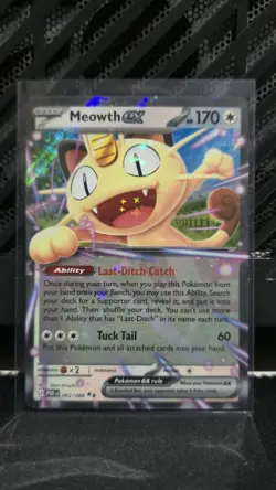 Meowth ex 062/088 Holo Double Rare Perfect Order NM/MT Pokemon Trading TCG - Image 1