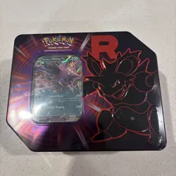 Pokemon TCG Destined Rivals Team Rocket Tin Nidoking Ex Tin - Image 1