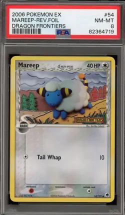 Pokemon Mareep EX Dragon Frontiers Reverse Holo #54 PSA 8 - Image 1
