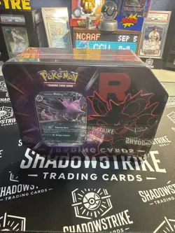 Pokemon TCG Destined Rivals Team Rocket Tin - Nidoking Factory Sealed - Image 1