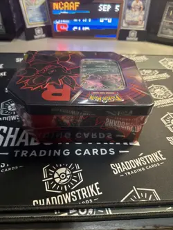 Pokemon TCG Destined Rivals Team Rocket Tin - Nidoking Factory Sealed - Image 4