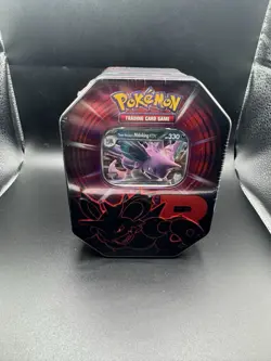 Pokemon TCG Destined Rivals Team Rockets Nidoking Tin – Sealed Rare Promo Tin - Image 1