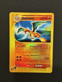 Pokemon TCG Expedition Base Set Charizard Card 40/165 E-Reader Reverse Holo Rare - Image 1