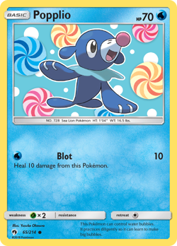 Popplio 65/214 Common | Lost Thunder | Pokemon Card - Image 1
