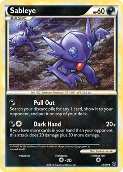 Sableye 35/90 Uncommon | HS—Undaunted | Pokemon Card - Image 1