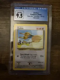 Pokemon Doduo Base Set Unlimited Common CGC 9.5 48/102 1999 Graded Card - Image 1
