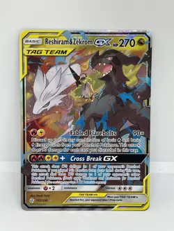 Pokemon TCG Reshiram & Zekrom GX Full Art Cosmic Eclipse Card 157/236 NM - Image 2