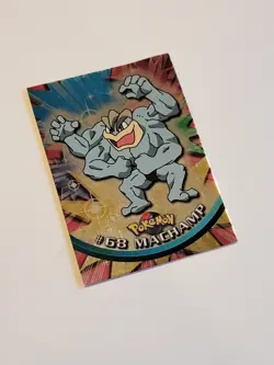 Pokemon Topps #68 Machamp Holo Foil Card - Series 1 Blue Logo - Good - Image 4