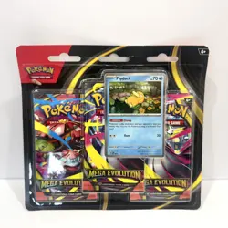 Psyduck Mega Evolution Triple Blister Sealed Pokemon Card Booster Pack - Image 1