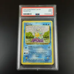 PSA 9 Squirtle 001/034 Pokemon Classic Collection English Holo Graded Card - Image 1