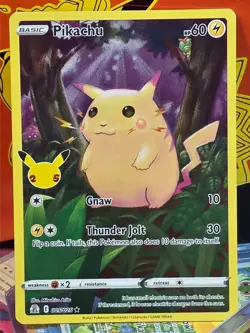 Pikachu 005/025 Celebrations Holo Rare Full Art Pokemon Card NM 25th Anniversary - Image 1