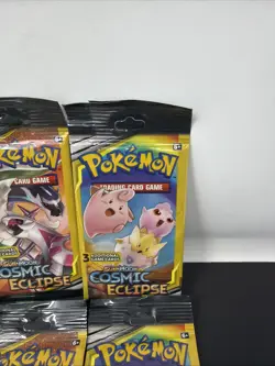 Pokemon Sun & Moon Cosmic Eclipse 3 Card Mini Booster Pack Lot Of 8 Sealed - Image 5