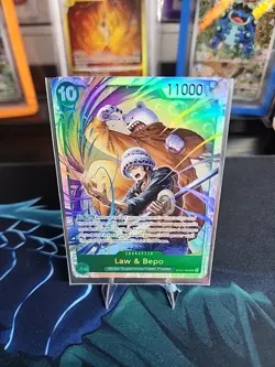Law & Bepo ST24-004 SR ONE PIECE Tcg Card Game NM Green - Image 1