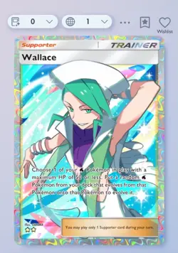 Pokemon TCG Pocket - Wallace - 2⭐ Trainer Card - English - Fast Delivery - Image 1