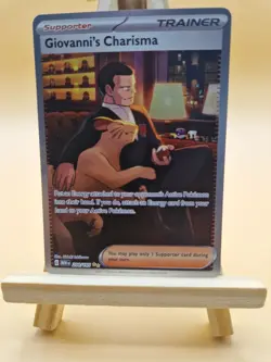Pokemon Card Giovanni's Charisma 204/165 Special Illustration Rare Near Mint - Image 1