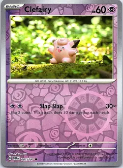 Clefairy Obsidian Flames 081/197 Common Pokemon Reverse Holo NM Pokemon Card - Image 1