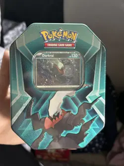 Pokemon, Darkrai Triple Whammy Collectors Tin, 3 Foil Cards & 3 Booster Packs - Image 1