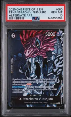 2025 ONE PIECE OP13-CARRYING ON HIS WILL #080 ST. ETHANBARON V. NUSJURO PSA 10 - Image 1