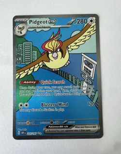 Pokemon TCG Pidgeot ex 225/197 SV03 Obsidian Flames SIR Full Art Holo English - Image 1