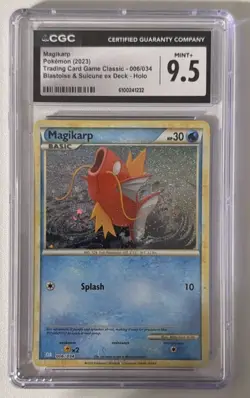 Pokemon Magikarp CGC 9.5 2023 Trading Card Game Classic 006/034 Holo Basic - Image 1