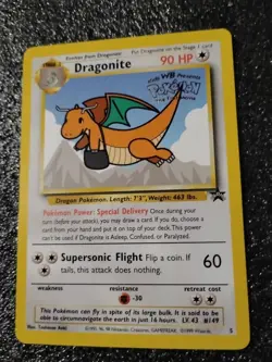 Pokemon TCG Dragonite #5 Black Star Promo WB the First Movie Stamped Card - Image 1