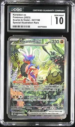 ✨✨ CGC 10 Koraidon ex Scarlet & Violet 247/198 Illustration Rare Pokemon Card - Image 1