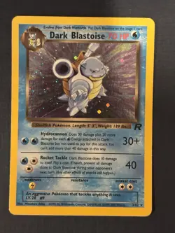 Pokemon TCG Dark Blastoise 3/82 Holo Rare WOTC: Team Rocket 1999 - Image 1