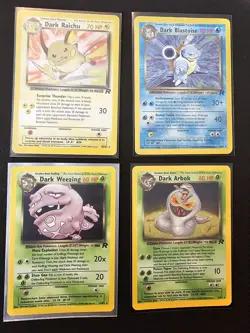 pokemon tcg Dark Raichu & Dark Blastoise 4,83 & 3/82 Team Rocket Holo Bundle - Image 1