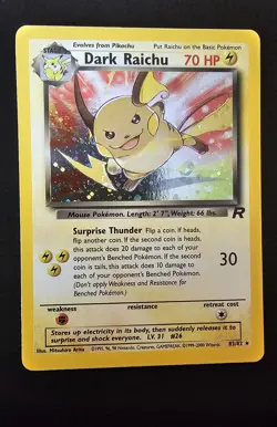 pokemon tcg Dark Raichu & Dark Blastoise 4,83 & 3/82 Team Rocket Holo Bundle - Image 2
