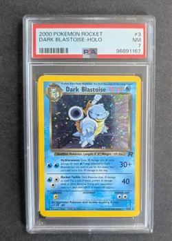 Pokemon TCG Dark Blastoise Team Rocket 3/82 Holo Rare PSA 7 NM. - Image 1