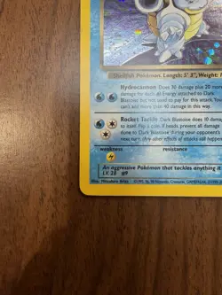 Pokemon TCG Holo Dark Blastoise Team Rocket 3/82 - Image 2