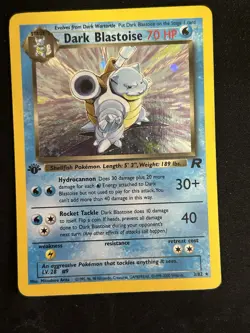 Pokemon TCG Dark Blastoise 1st Edition Holo Card 3/82 Team Rocket Series MP - Image 3