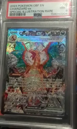 Charizard EX Sv03: Obsidian Flames Holo Pokemon TCG Card PSA 9 Mint 223/197 - Image 1