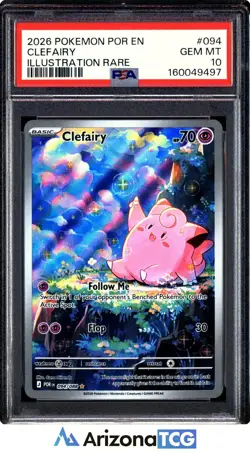 Pokemon 2026 Clefairy 094/088 Illustration Rare GEM MINT PSA 10 - Image 1